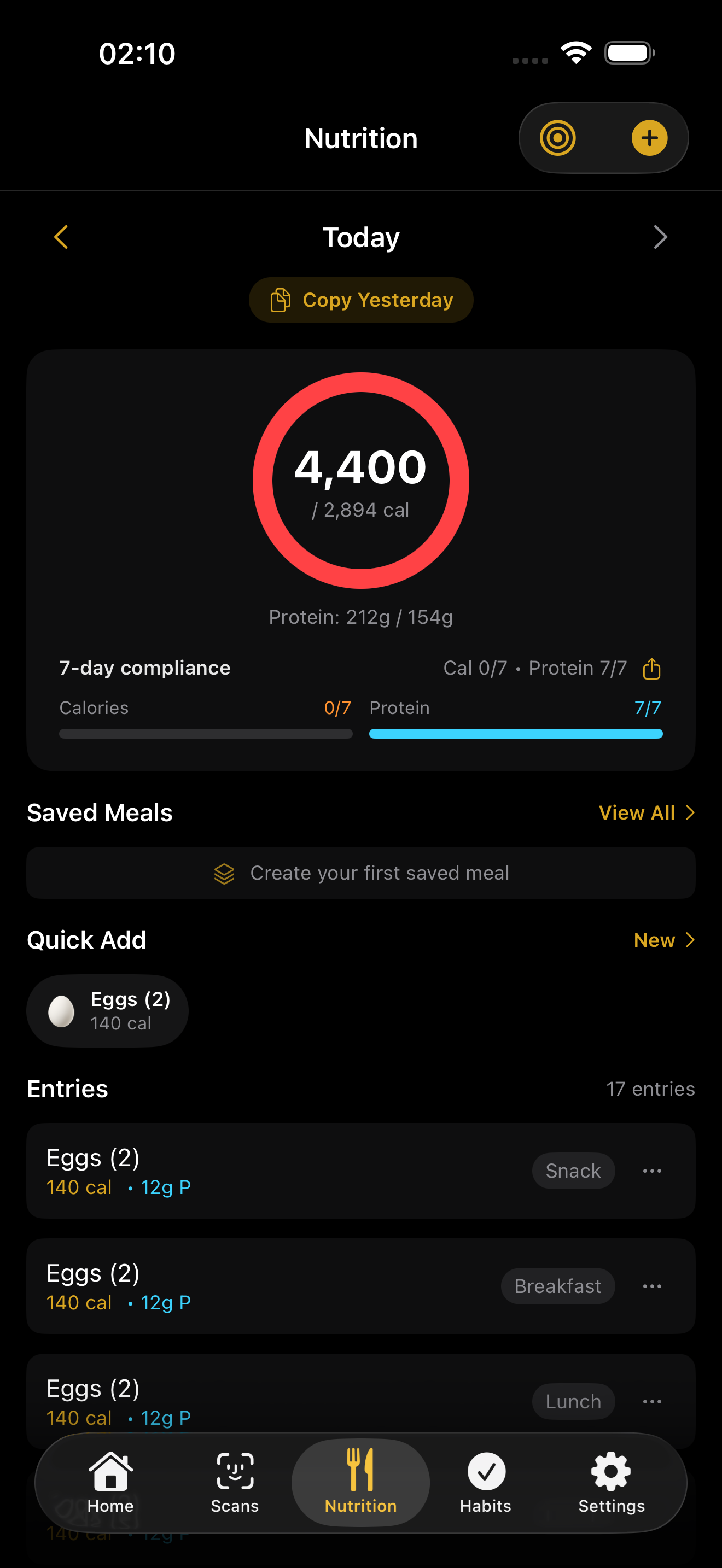 Nutrition Tracking